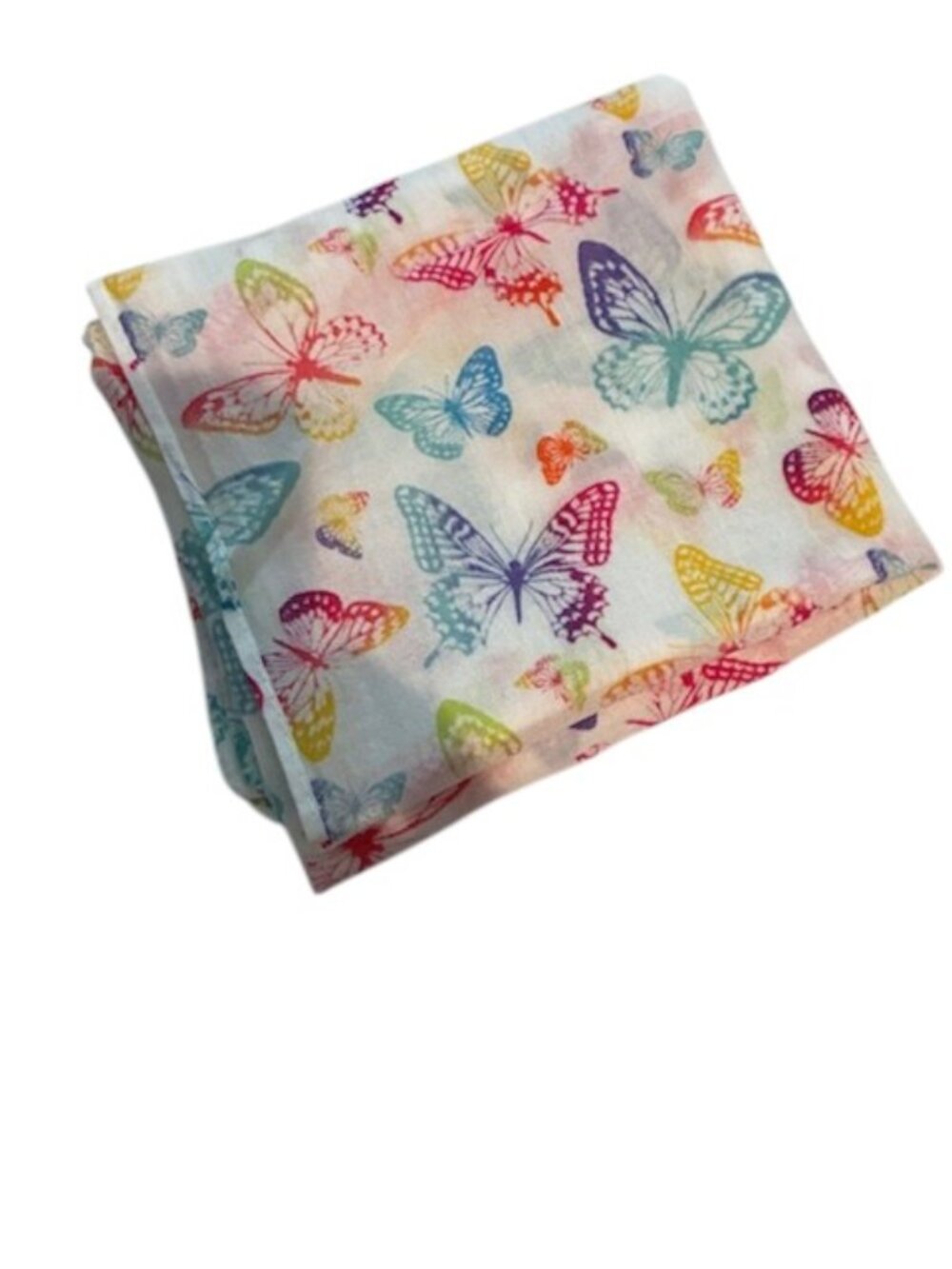 White Butterfly Bandanna Scarf - Picture 4 of 4